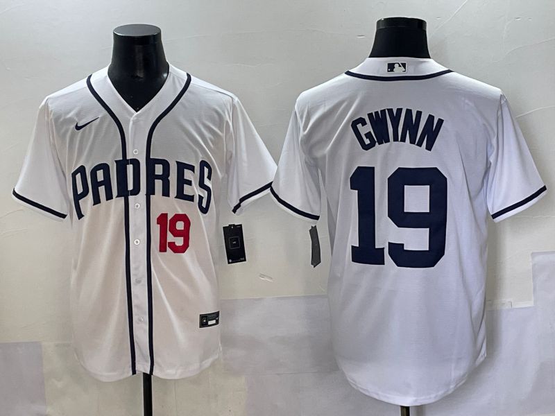 Men 2025 San Diego Padres #19 Gwynn White Game Nike MLB Jersey style 24->san diego padres->MLB Jersey